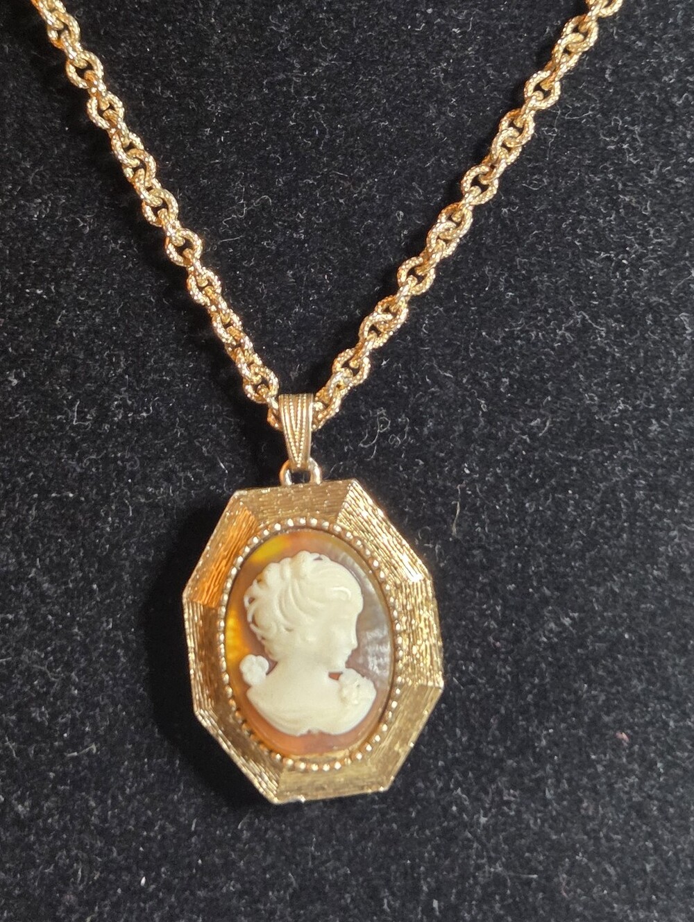 Cameo Pendant Locket Necklace, Luzier Cosmetics